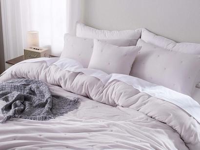 Poszewka fakturowana struktura do narzuty Dotta 50x70 kaszmirowa z haftem kropek