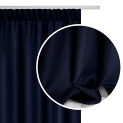 Granatowa Zasłona Do Kuchni Na Taśmie 140x175 VIVA