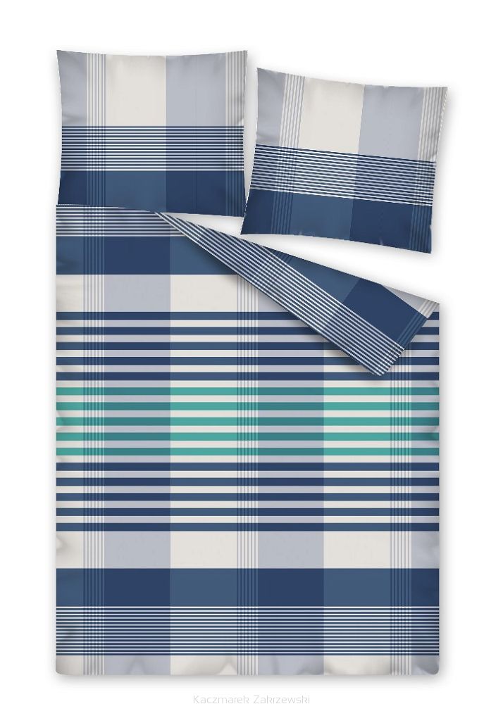 Pościel flanelowa 160x200 krata wzór 2503A