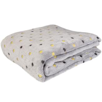 Koc narzuta z mikrofibry NEON 150x200 Darymex popiel w kropki