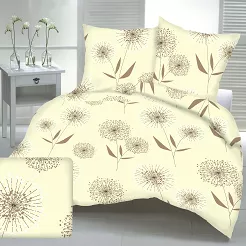 Pościel z kory I 160x200 wzór dmuchawce na kremie
