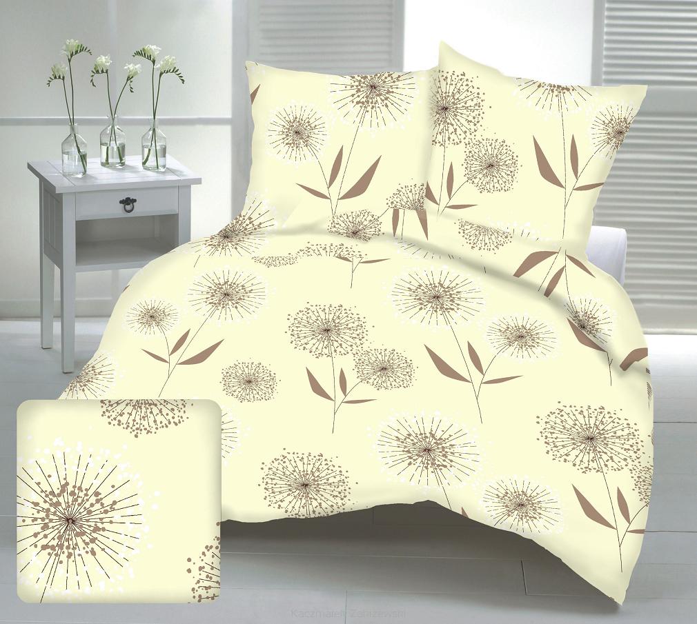 Pościel z kory I 160x200 wzór dmuchawce na kremie