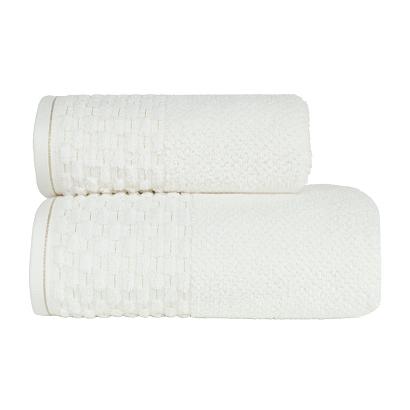 Ręcznik bawełniany NEPTUN 50x90 biały ze złotą nitką