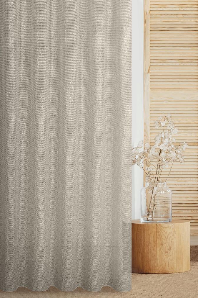 Zasłona gotowa na taśmie SEVILLE 140x270 Eurofirany beżowy