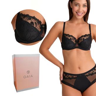 Biustonosz GAIA Semi-Soft Paris 1302 półusztywniany czarny