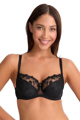 Biustonosz GAIA Semi-Soft Paris 1302 półusztywniany czarny