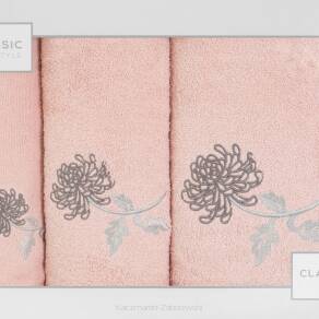Komplet ręczników 3 cz. FLORIS Eurofirany różowy
