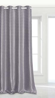 srebrna zasłona zaciemniająca blackout 140x250 hard żakardowa