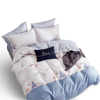 Pościel dla dzieci 160x200 niebieska szara 