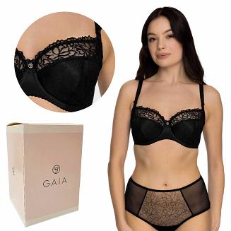 Biustonosz GAIA Semi-Soft Goldie 899 półusztywniany czarny