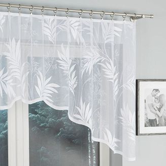 Firanka żakardowa gotowa na żabki KAJA 250x100 biała