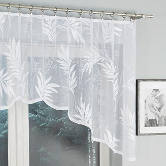 Firanka żakardowa gotowa na żabki KAJA 250x100 biała