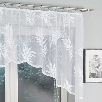 Firanka żakardowa gotowa na żabki KAJA 250x100 biała