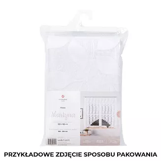 Firanka żakardowa gotowa na żabki KAJA 250x100 biała