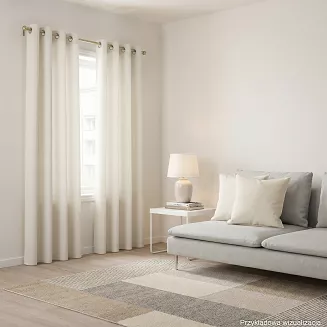 Zasłona gotowa na przelotkach MILAS 140x260 ecru