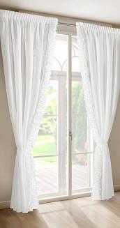 Zasłona gotowa na taśmie ROSES 140x270 Eva Minge Eurofirany biały