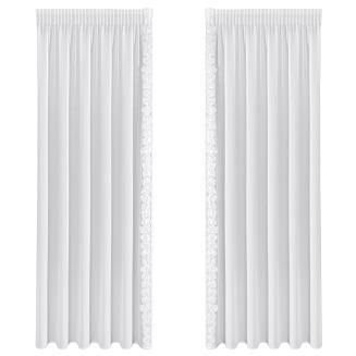 Zasłona gotowa na taśmie ROSES 140x270 Eva Minge Eurofirany biały