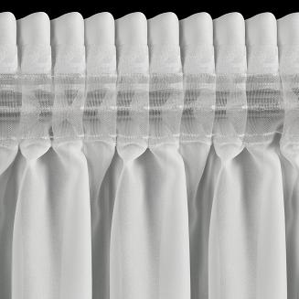 Zasłona gotowa na taśmie ROSES 140x270 Eva Minge Eurofirany biały