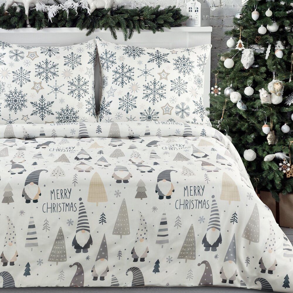 Komplet pościeli świąteczny POS 220x200 Eurofirany biały