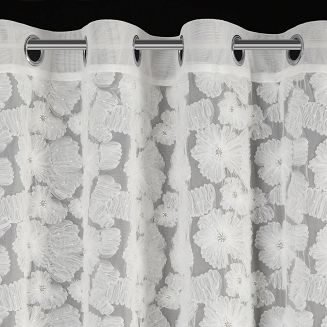 Zasłona gotowa na przelotkach JASMIN 140x250 Eva Minge Eurofirany biały