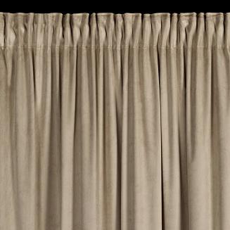 Zasłona gotowa na taśmie CARLI 140x270 Eurofirany ciemnobeżowy