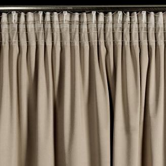Zasłona gotowa na taśmie CARLI 140x270 Eurofirany ciemnobeżowy