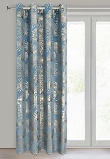 Zasłona gotowa na przelotkach ARIA 135x250 Eurofirany niebieski