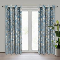 Zasłona gotowa na przelotkach ARIA 135x250 Eurofirany niebieski