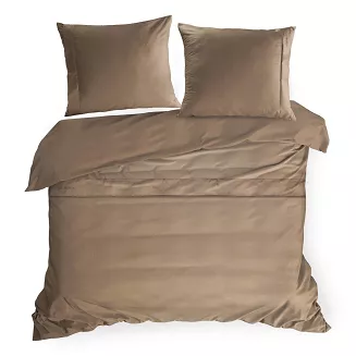 Pościel satynowa ELEGANT1E 160x200 Eva Minge Eurofirany jasnobrązowy