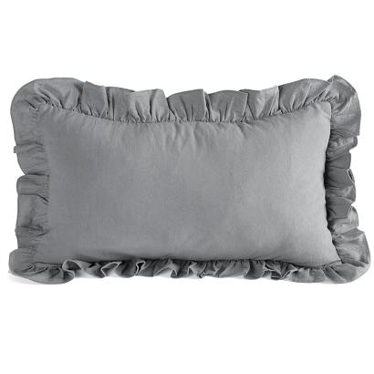 Poszewka dekoracyjna FALBANKA 30x50 Eurofirany stalowa obszyta falbaną