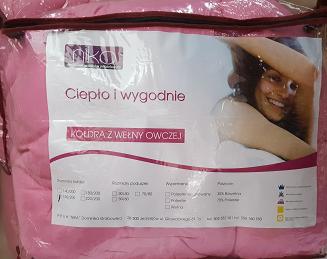 Kołdra wełniana 155x200 NIKA  opakowanie