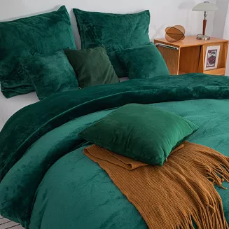 Pościel z mikrofibry MIŚ Cozy 200x220 zielona