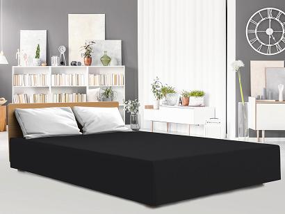 Prześcieradło jersey z elastanem z gumką 160x200 Darymex czarne