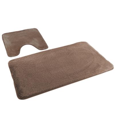 Dywanik łazienkowy 2-częściowy LOMBOK Euromat puszysty brązowy