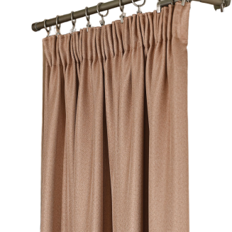Zasłona gotowa na taśmie JODEŁKA 140x250 ciemnobeżowa