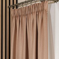 Zasłona gotowa na taśmie JODEŁKA 140x250 ciemnobeżowa