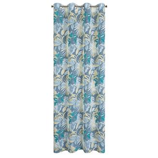 Zasłona gotowa na przelotkach LENA 140x250 Eurofirany popielaty/żółty