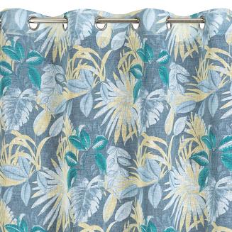 Zasłona gotowa na przelotkach LENA 140x250 Eurofirany popielaty/żółty