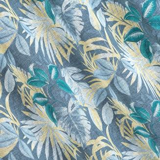 Zasłona gotowa na przelotkach LENA 140x250 Eurofirany popielaty/żółty