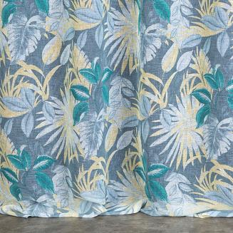 Zasłona gotowa na przelotkach LENA 140x250 Eurofirany popielaty/żółty