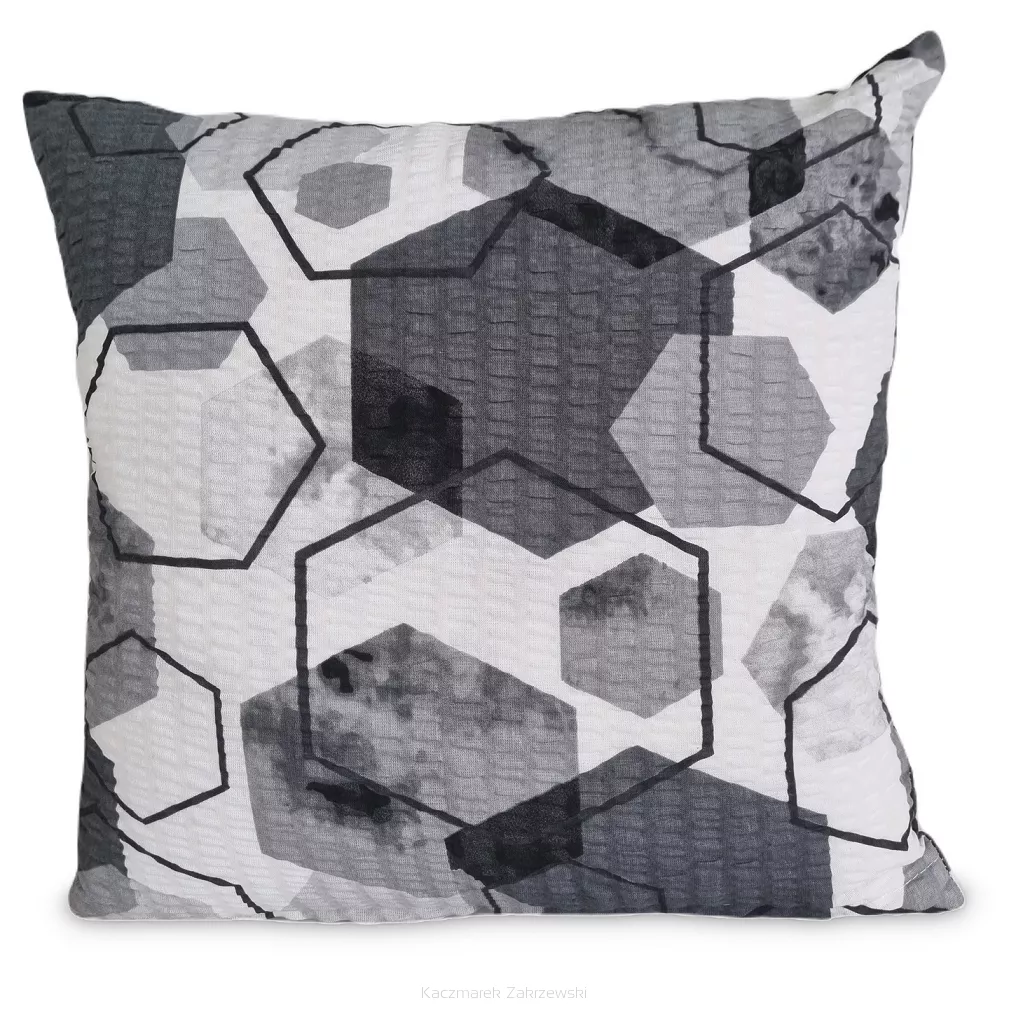 Poszewka z kory 40x40 czarna biała geometria