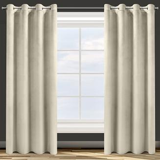 Zasłona gotowa na przelotkach ROSA 140x250 Design91 beżowy