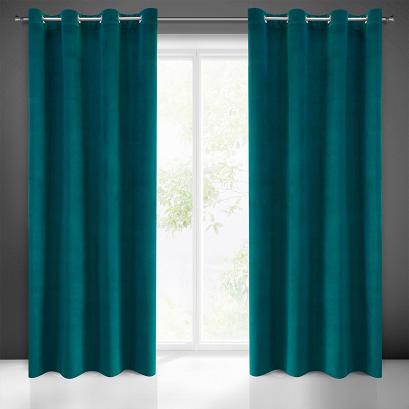 Zasłona gotowa na przelotkach MILO 140x250 Eurofirany turkusowa