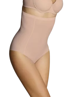 Majtki damskie wysokie modelujące Vala beżowe