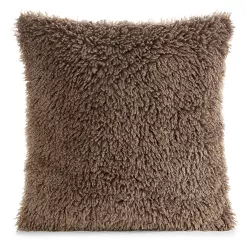 Poszewka dekoracyjna PLUSH 45x45 Eurofirany ciemnobeżowy
