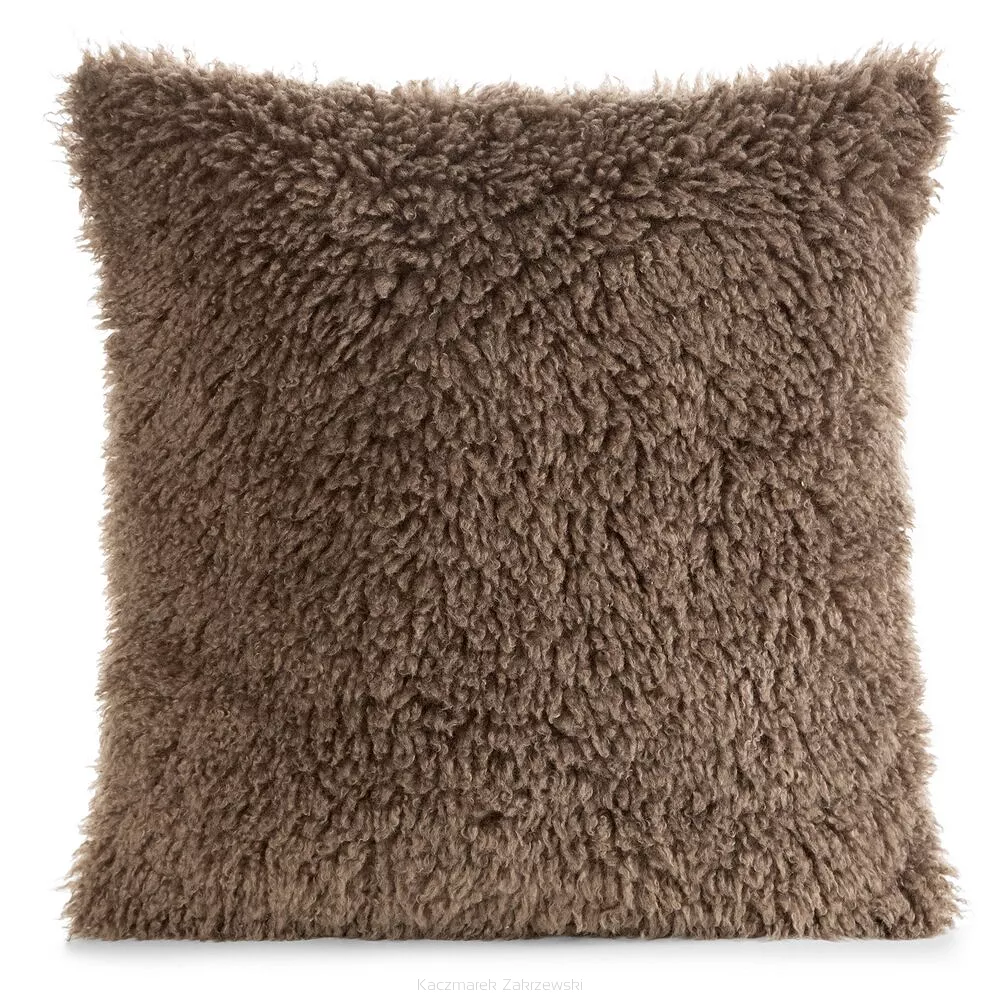 Poszewka dekoracyjna PLUSH 45x45 Eurofirany ciemnobeżowy