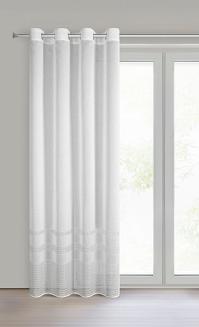 Zasłona gotowa na przelotkach ELIRA 140x250 Eurofirany biały