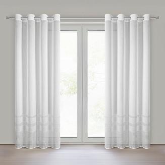 Zasłona gotowa na przelotkach ELIRA 140x250 Eurofirany biały