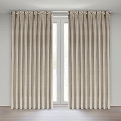 Zasłona gotowa z systemem flex MELANIE 125x270 Eurofirany beżowa