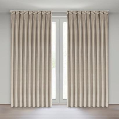 Zasłona gotowa z systemem flex MELANIE 125x270 Eurofirany beżowa